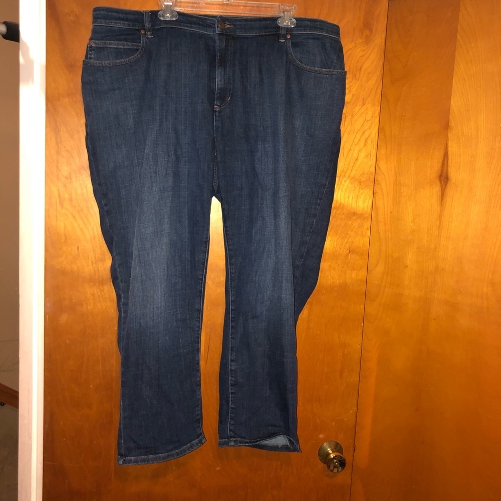 Eileen Fisher blue denim plus size jeans 18W